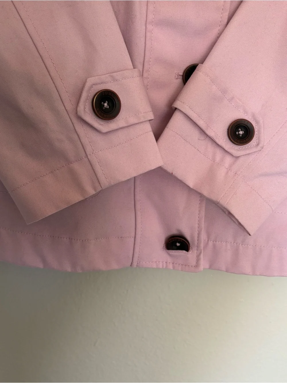 Joules Coast Waterproof Rain Jacket Hooded Floral Lined Lilac Pink: US 4 - Picture 6 of 12